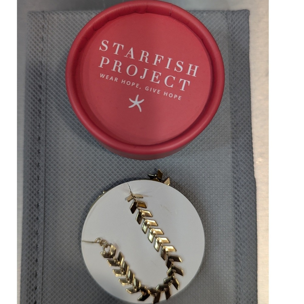 Starfish Project Gold Plated Chevron Link Bracelet Ellen Be Kind Spring Box 2021